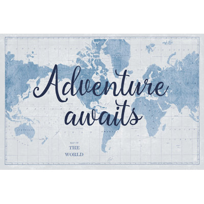 Carte du monde, aventure blanche et bleue