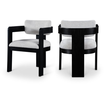 Frink Linen Textured Fabric Dining Chair