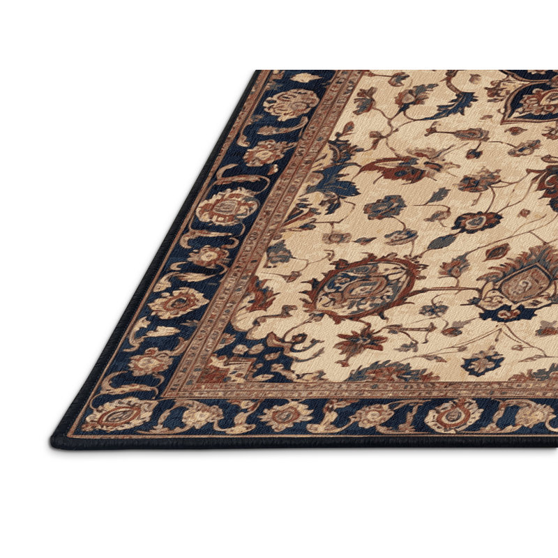Machine Washable Persian Brown Area Rug, Runner 2' x 4'