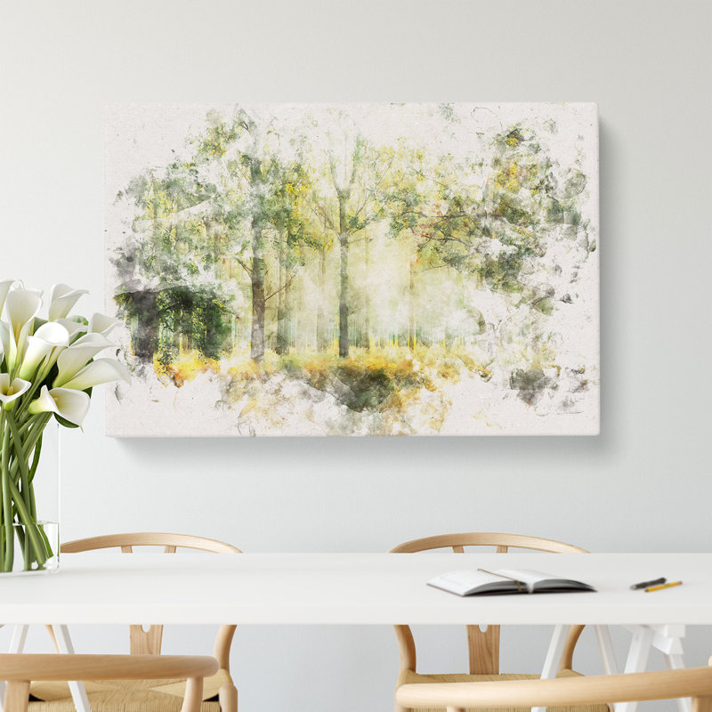 View of the Forest in the Spring - Wrapped Canvas, 60cm H x 91cm W x 3cm D