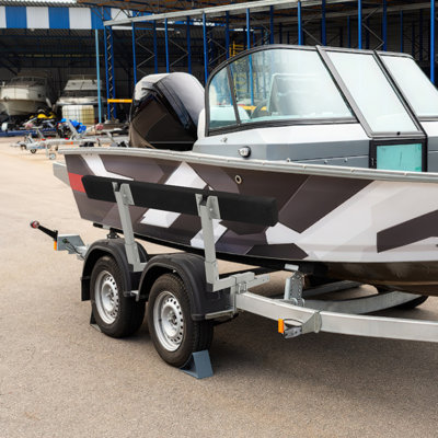 Boat Trailer Guide Posts 2-Pack, 60” Rustproof Steel Guides with Carpet-Padded Boards, Easy Loading for Ski Boat, Fishing Boat & Sailboat Trailers