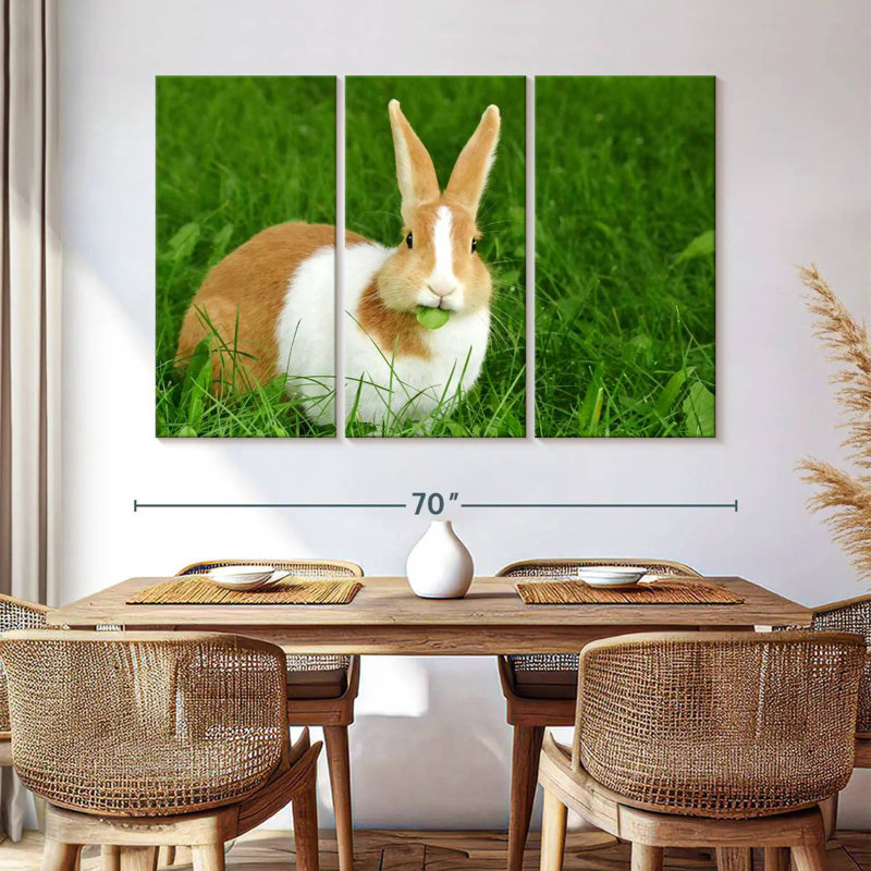 Rabbit Eating Leaf, 42" H x 65" W