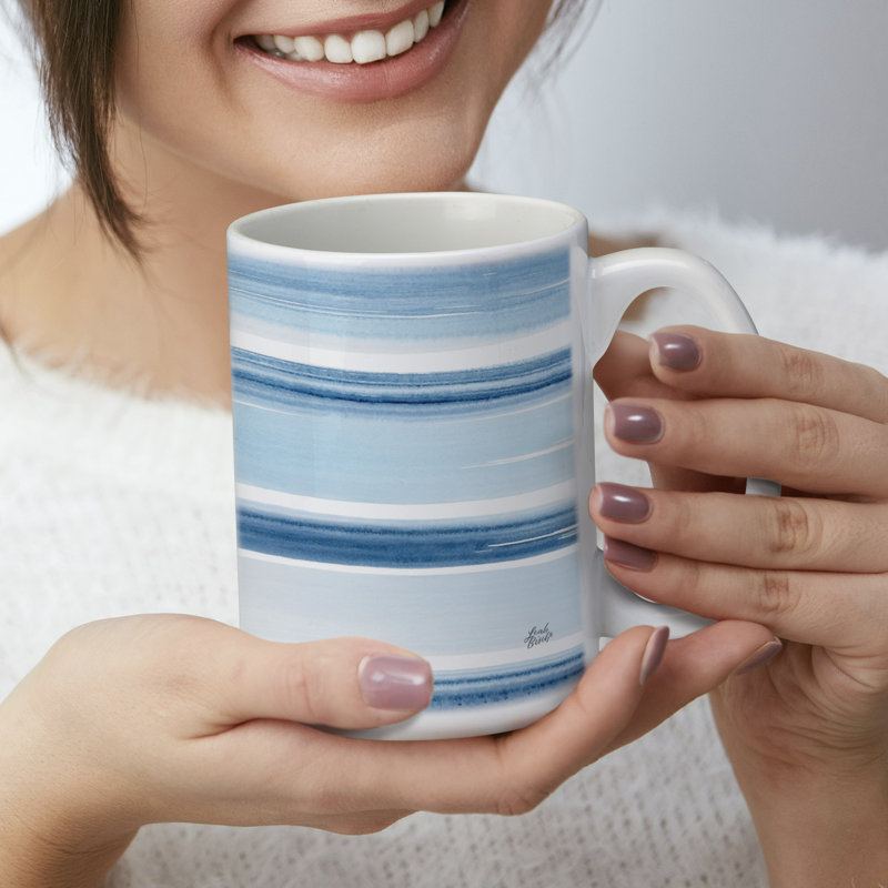 15 oz. Highland Home Ocean Tides Tasse décorative en céramique