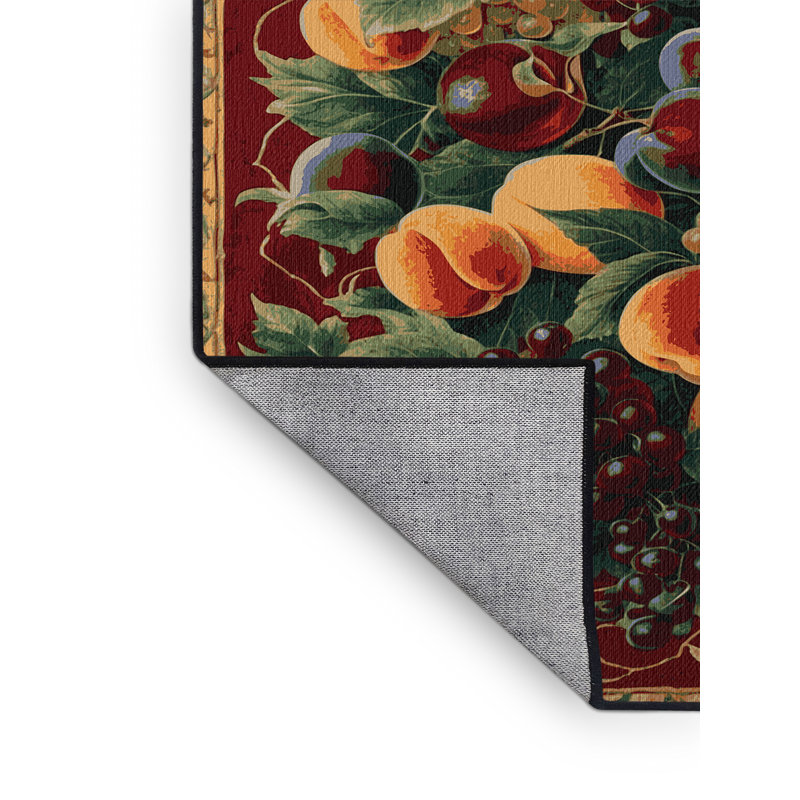 Tapis noir français lavable à la machine, Rond 3 pi