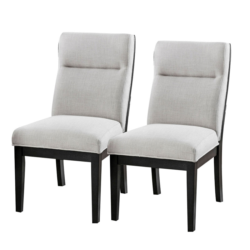 Eshelman Linen Upholstered Side Chair in Brown