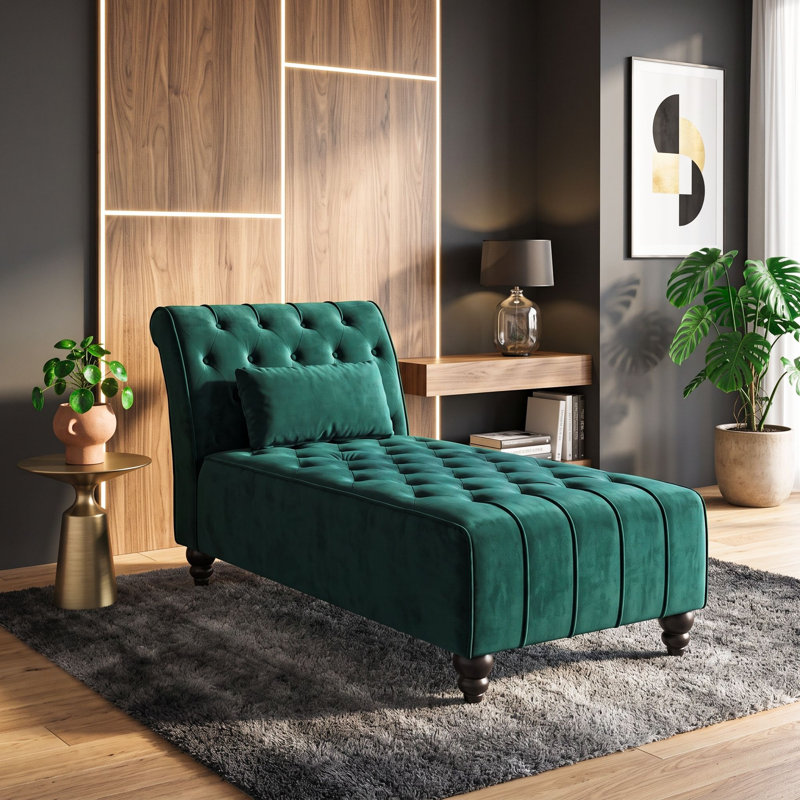 28.5 " Velvet Sofa & Chaise