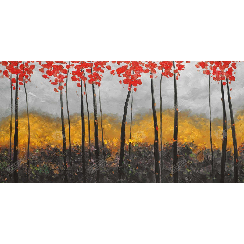 Abstract autumn trees - 15.75"x31.50" Desk mat