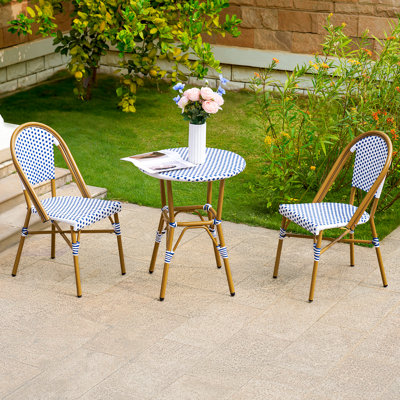 2 - Person French Country Round Outdoor Dining Set