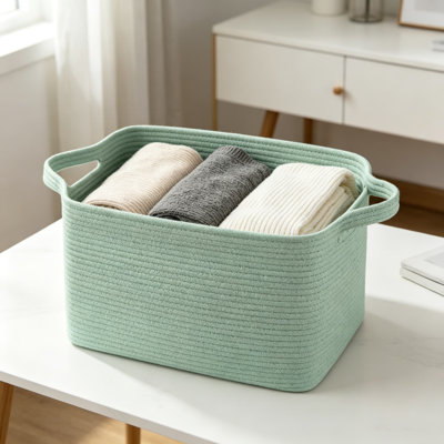 Extra Large Woven Storage Basket With Handles, 95L Capacity Blanket And Toy Organizer For Living Room, Nursery, And Closet