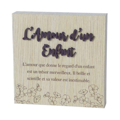 Plaque «L'amour D'un Enfant»