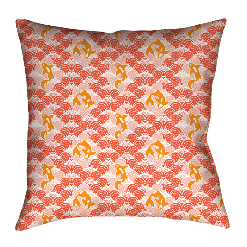 Coussin décoratif à imprimé animal Katelyn Elizabeth, 28 po x 28 po, Orange