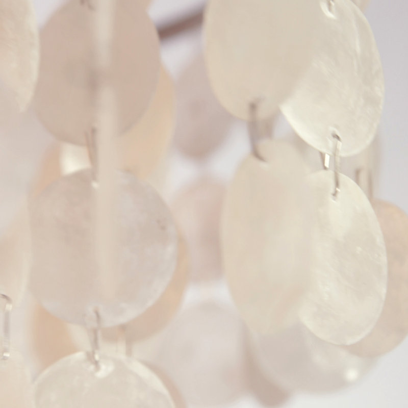 Brielle Capiz Shell 4 Light Bronze Chandelier