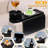Bamboo Couch Cup Holder-Sofa Table Fits Most Sofas,3-In-1 Tray For Couch For Drink,Phone,Remote And Snacks,Couch Armrest Table With 360° Phone Cup Holder For Couch (Black)