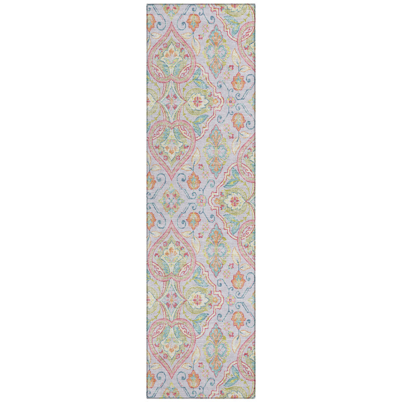 Machine Washable Indoor/Outdoor Husby ACN2207 Bohemian Rug, Runner 2'3" x 7'6"