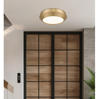Grenshaw 12 inch Modern Gold 1 Light Flush Mount