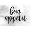 Impression d’art textuel sur toile, "bon appetit" par Diana Alcala-674200374