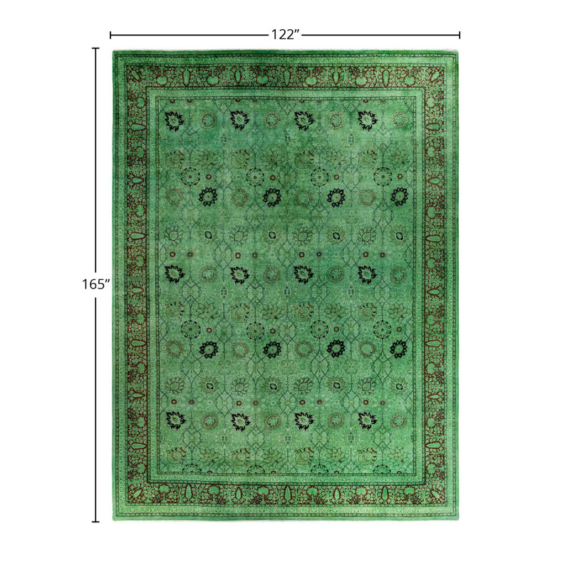 Overyed One-of-a-Kind Rectangle 10'2" X 13'9" Hand Knotted Area Rug