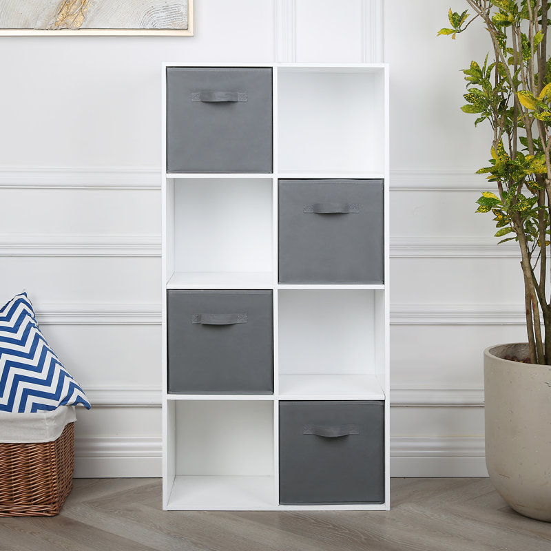 Jane 2x4 Bookcase with 4 Baskets