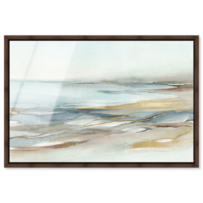 Keppel Abstract Large 1 Piece Framed Acrylic Oversized Print by Art Remedy, Walnut Frame, 66 x 44