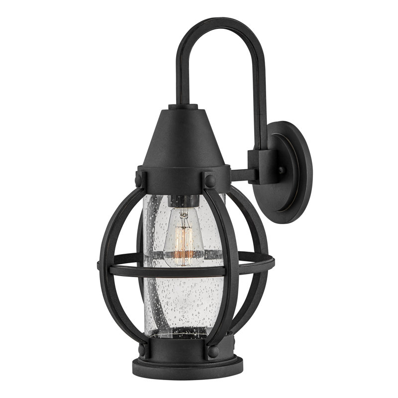 Chatham Museum Black Outdoor Wall Lantern, 20" H x 10.5" W x 10.5" D
