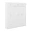 Grand lit escamotable mural avec armoire supérieure, tablettes et garde-robe-741602208
