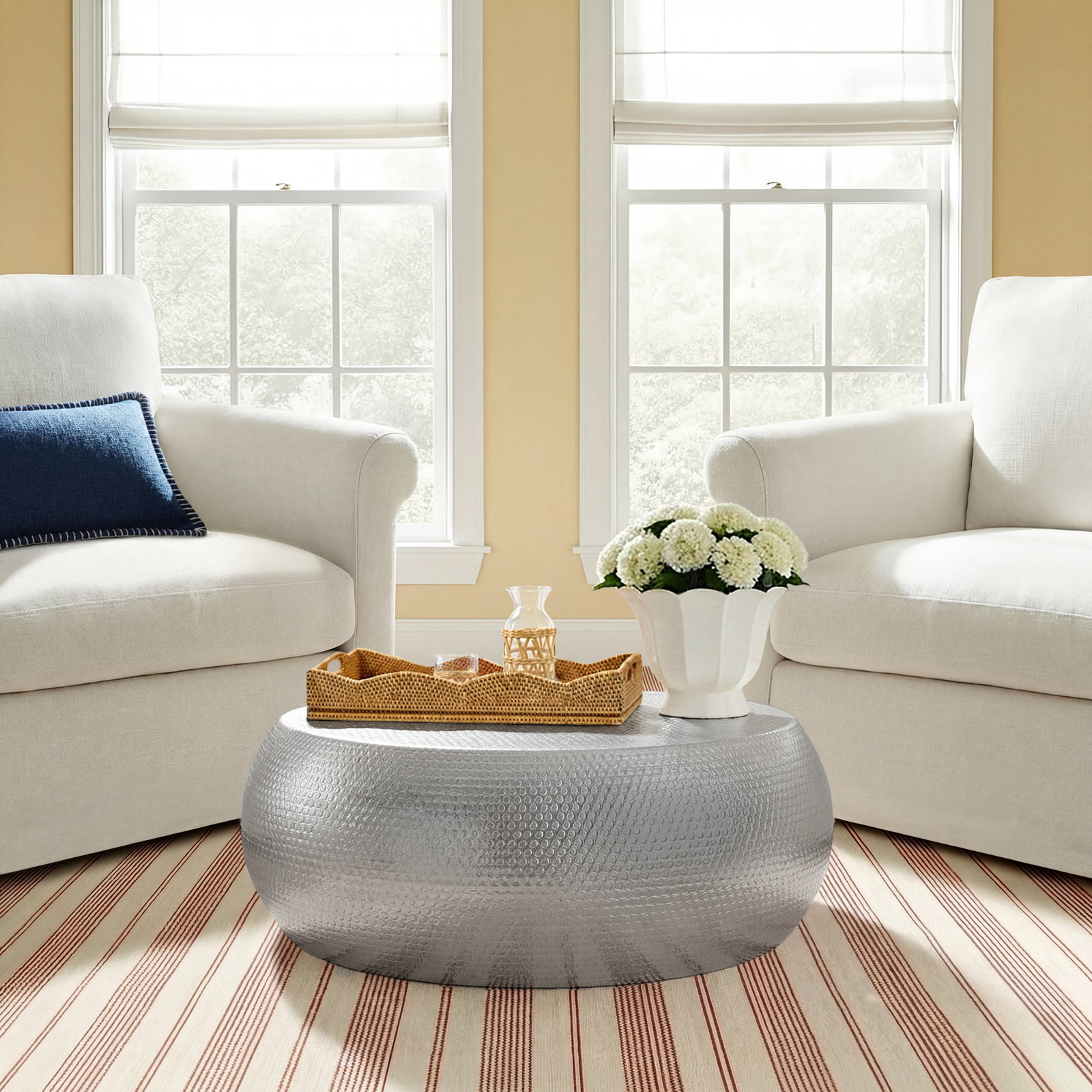 Davenport Coffee Table, Silver