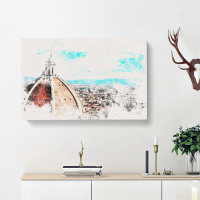 Florence Skyline With Cathedral - Wrapped Canvas