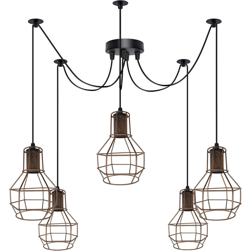 - Light Black Cluster Pendant, 5