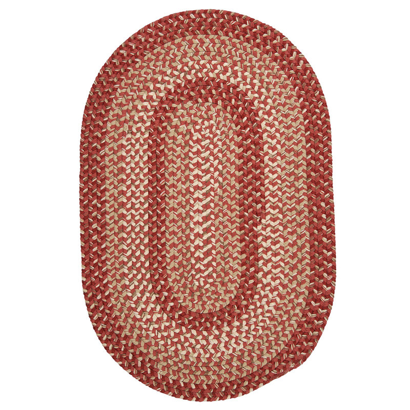 Tapis intérieur / extérieur Walddon - rouge, Oval 8 pi x 10 pi