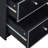 Black And Silver 2-Drawer Nightstand