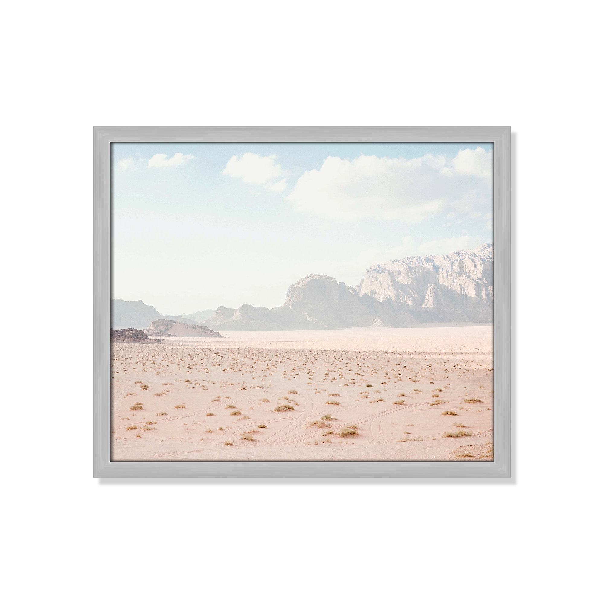 Tire Tracks by Leah Straatsma, Matte Silver Framed, 19" W x 16" H