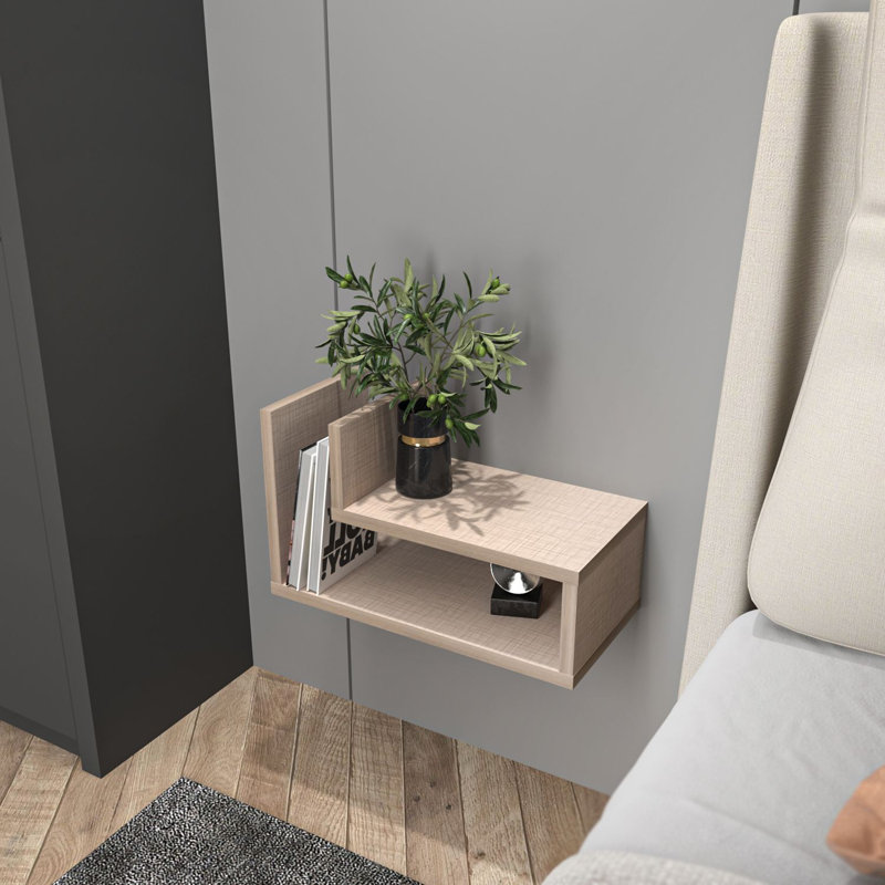 Table de chevet moderne, 17,7 po x 10,6 po x 21,3 po | 100% panneau de particules enduit de mélamine, épaisseur: 0,7 pouce | Conception élégante et fonctionnelle pour la chambre à coucher, le salon ou le bureau