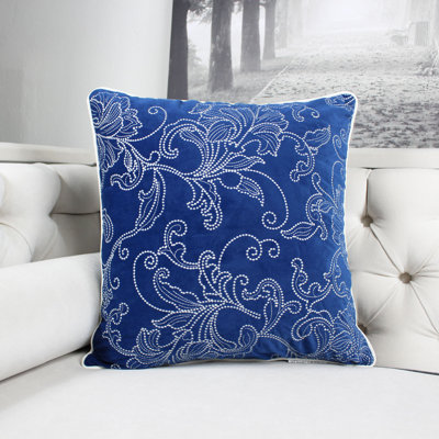 Embroidery Square Pillow Cover & Insert