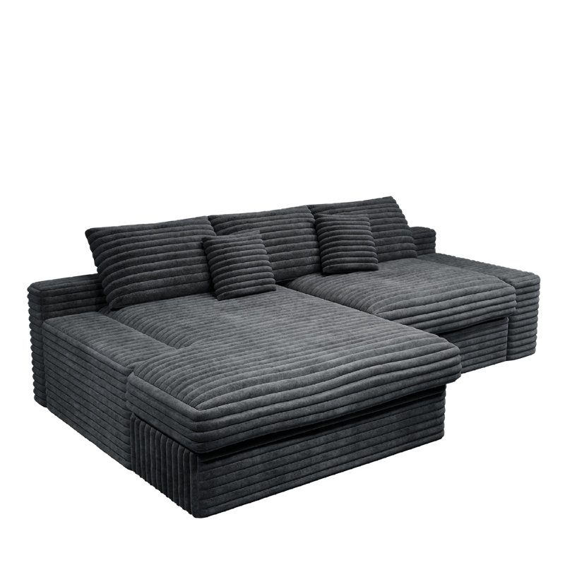 Canapés modulaires confortables, velours côtelé moelleux, style moderne pour la maison