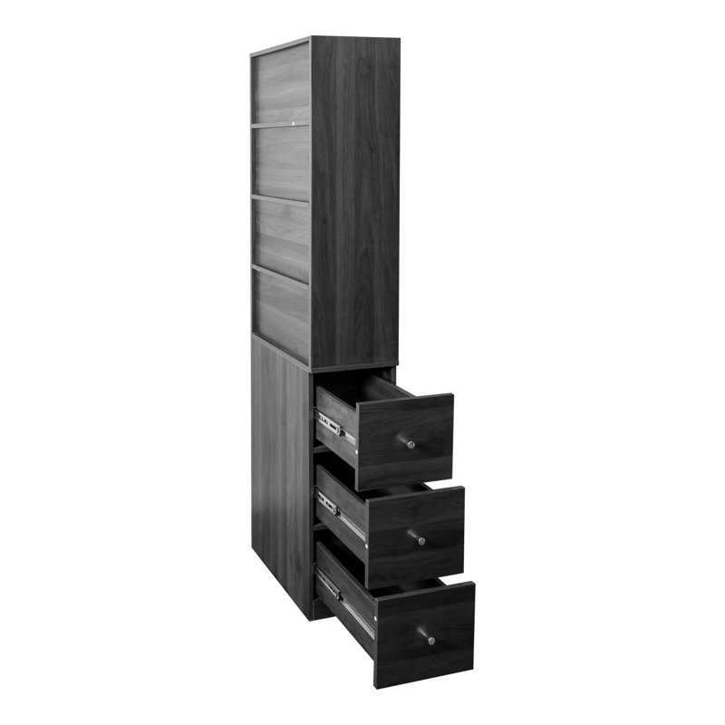 71"H Display Storage Bookcase, Gray