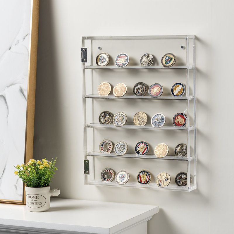 5 Tiers Coin Collector Clear Display Shelf