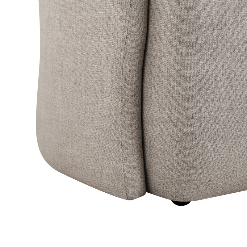 Frankie Caster Dining Chair, Effie Flax Performance Linen