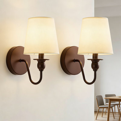 Ensemble de 2 appliques murales sans fil rechargeables sans fil à piles avec télécommande, 10000Mah RVB pour la chambre à coucher, le salon et la salle de bain