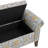 Storage - Upholstered Bench, Rolled Arms, Floral Pattern, Construction Traditional Multi