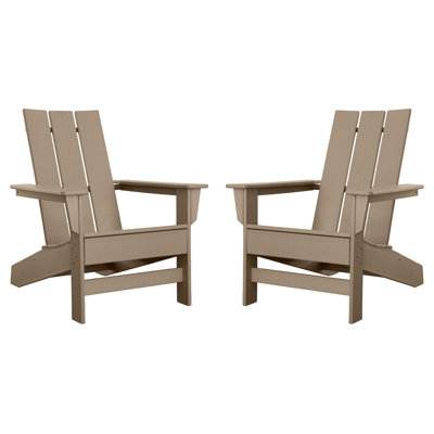 Ensemble de 2 chaises Adirondack en PEHD toutes saisons Ratcliff