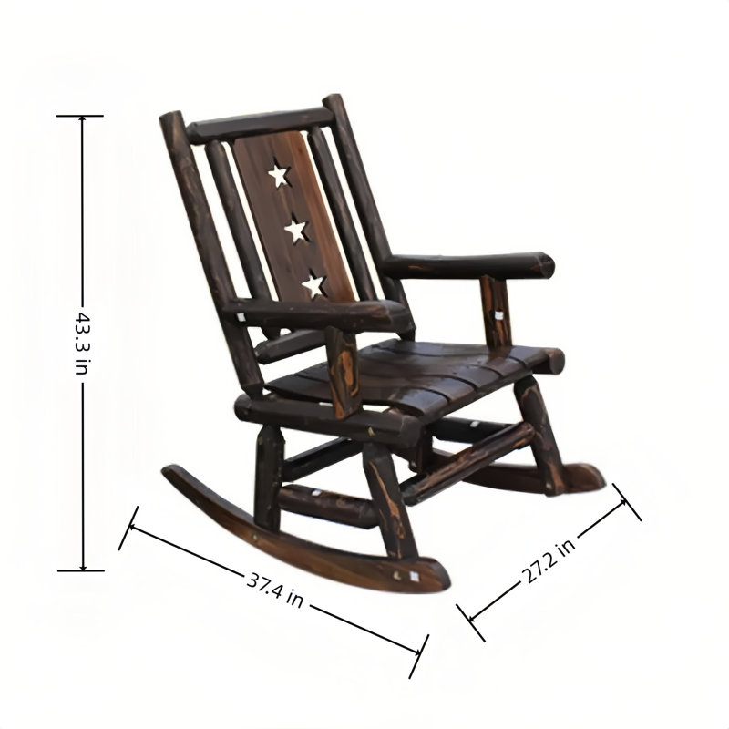 Chaise berçante moderne en bois massif
