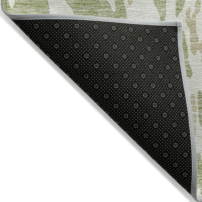 Tapis intérieur lavable abstrait 9 pi x 12 pi sauge