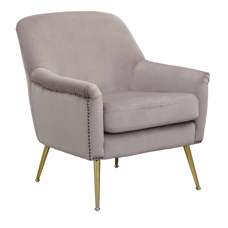 Fauteuil en polyester 29,9 po Beauford, Mélange de polyester rosé