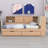 Wooden L-Shaped Daybed Corner Bed Under-Bed Drawers With Storage Bookcase And Upholstered Headboard And USB Charging Ports For Limited Space-369193023-369193020