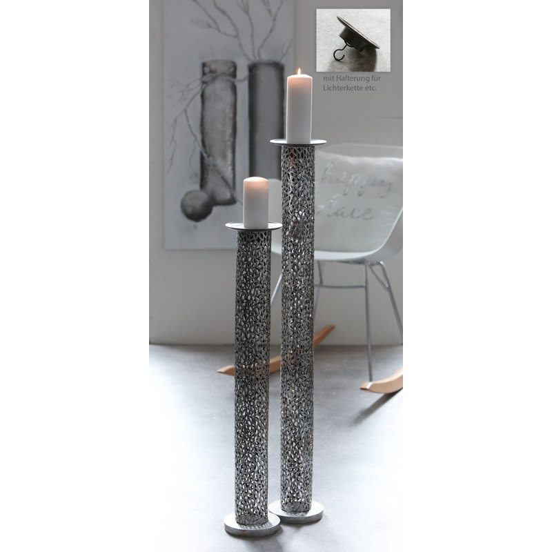 Attleborough Metal Candlestick, 100cm H x 15cm W x 115cm D