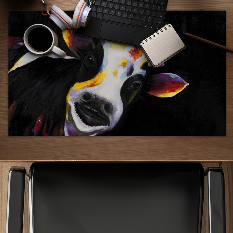 One funny cow - 14.00"x24.25" Desk mat