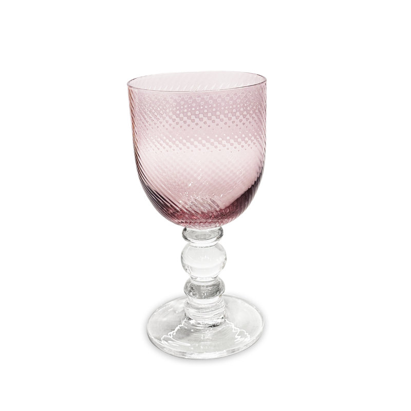 Glass Wine Glass, Pink