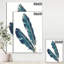 «Gold Indigo Feathers III», reproduction d'art sur toile tendue-55948813