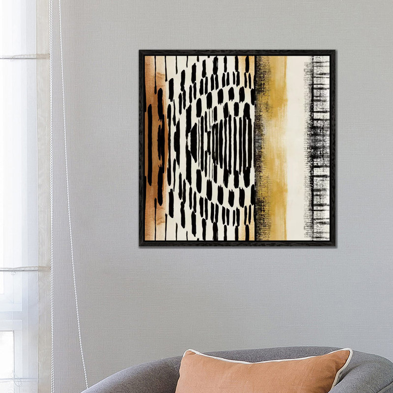 No Borders I by Eva Watts - Painting on Canvas, 66.04cm H x 66.04cm W x 3.81cm D, Black Framed