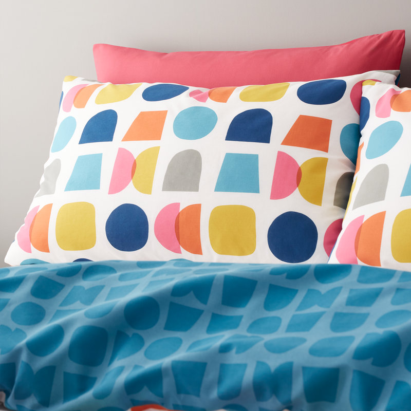 Connect Geo Reversible Duvet Cover Set, Double